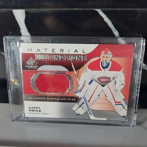 Carey Price Material Distinctions SP Game Used Hockey Card Montreal Canadiens